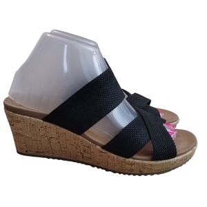 Skechers Women's, Cali Luxe Foam Wedge Sandals Size 8